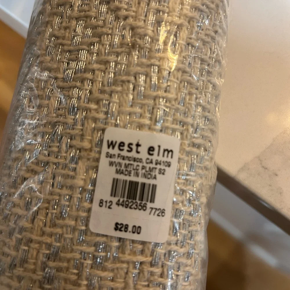 West elm Woven Metallic Placemats set of 14